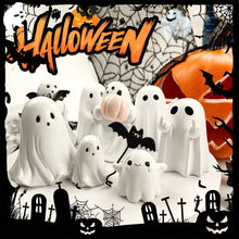 Halloween Ghost Figurine - Spooky Resin Ghost Statue, Hugging the Ghost of a Bat Ghost Halloween Decor Home Decoration Humorous Desktop Art Piece White Hugging the Ghost of a Bat