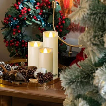 Battery Operated Candles with Timer in Waterproof Flameless Led Pillar Candles, Small, Slim Electric Fake Lights for Wedding Halloween Christmas Table Centerpieces - Yellow - Size 5Pack