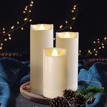 Battery Operated Candles with Timer in Waterproof Flameless Led Pillar Candles, Small, Slim Electric Fake Lights for Wedding Halloween Christmas Table Centerpieces - Yellow - Size 5Pack