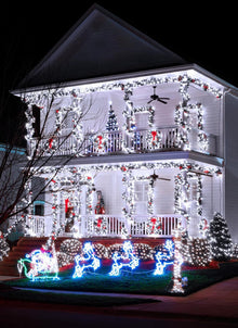 Solar String Lights Outdoor Waterproof, LED Outdoor Light | Solar Fairy Lights with 8 Lighting Modes, IP65 Waterproof Solar Christmas Halloween Lights for Outdoor Outside Tree Patio - White - Size 105ft 300-LED String Light