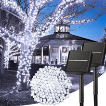 Solar String Lights Outdoor, 2 Pack LED Solar Outdoor Lights | Solar Fairy Lights with 8 Lighting Modes, Waterproof Solar Christmas Halloween  Lights for Outside Tree Garden Balcony Gazebo Party - White - Size 22ft 30-LED String Light