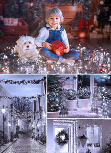 Solar String Lights Outdoor, 2 Pack LED Solar Outdoor Lights | Solar Fairy Lights with 8 Lighting Modes, Waterproof Solar Christmas Halloween  Lights for Outside Tree Garden Balcony Gazebo Party - White - Size 105ft 300-LED String Light