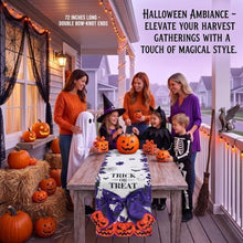 Halloween Table Runner 72 in with Big Bows Spillproof Pumpkin Ghost Spill-proof/Water-resistant,3D Statement Bow-Knot,Premium Heavyweight Fabric,Spillproof Coating & Outdoor Ready - Multi - Size B