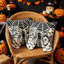 Halloween Pillow Covers Set of 2，18X18 Inch Autumn Bow Decorative Holloween Cushion Cases for Sofa Couch Home Decor - Purple - Size 18*18in