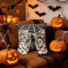 Halloween Pillow Covers Set of 2，18X18 Inch Autumn Bow Decorative Holloween Cushion Cases for Sofa Couch Home Decor - White - Size 18*18in