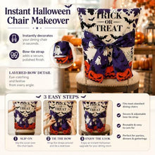 Halloween Dining Chair Slipcover Spooky Chair Back Covers Stretchable Washable Chair Protective Covers for Dining Room Kitchen Office Hotel Seat Decor - A - Size 1Pack