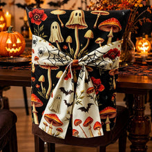 Halloween Dining Chair Slipcover Spooky Chair Back Covers Stretchable Washable Chair Protective Covers for Dining Room Kitchen Office Hotel Seat Decor - D - Size 1Pack
