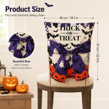 Halloween Dining Chair Slipcover Spooky Chair Back Covers Stretchable Washable Chair Protective Covers for Dining Room Kitchen Office Hotel Seat Decor - F - Size 1Pack