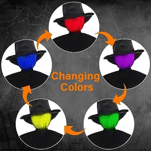 5 FT Witch Halloween Decorations Outdoor Yard Decor, Set of 3 | Changing Colors LEDs, Halloween Witch Yard Stakes, Haunted House Props for Lawn Garden Party