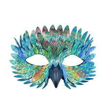 Owl Beak Face Mask Halfface Bird Face Cover for Masquerade Ball Party Halloween Mardi Gras Costumes Fancy Dress - Green