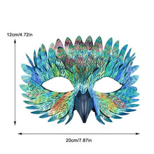 Owl Beak Face Mask Halfface Bird Face Cover for Masquerade Ball Party Halloween Mardi Gras Costumes Fancy Dress - Green