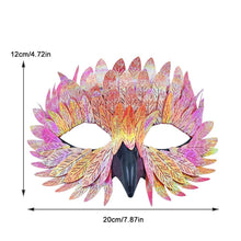 Owl Beak Face Mask Halfface Bird Face Cover for Masquerade Ball Party Halloween Mardi Gras Costumes Fancy Dress - Yellow