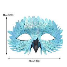 Owl Beak Face Mask Halfface Bird Face Cover for Masquerade Ball Party Halloween Mardi Gras Costumes Fancy Dress - Blue