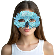 Owl Beak Face Mask Halfface Bird Face Cover for Masquerade Ball Party Halloween Mardi Gras Costumes Fancy Dress - Blue