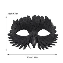 Owl Beak Face Mask Halfface Bird Face Cover for Masquerade Ball Party Halloween Mardi Gras Costumes Fancy Dress - Black