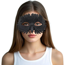 Owl Beak Face Mask Halfface Bird Face Cover for Masquerade Ball Party Halloween Mardi Gras Costumes Fancy Dress - Black