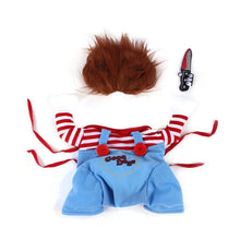 Pet Deadly Doll Dog Costume, Cosplay Halloween Christmas Funny Clothes Party Costume for Small Medium and Large Dogs - Blue - Size L