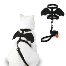 Cat Harness and Leash with Bat Wings, Escape Proof Leash | Halloween Costumes, Thickened Polyester Fabric, Lightweight Felt, Adjustable Vest, Easy Control, for Small Dogs Cats Rabbits - Black - Size S