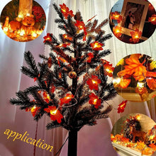 Fall Garland, Fall Decoration, 30 Light Strings, Fall Leaf Garland, Halloween Christmas Decoration, Thanksgiving