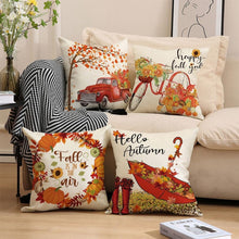 Halloween Theme - Fall Pillowcases - Pillowcases - Linen - Bedroom Decor Pillowcases - Living Room Decor Pillowcases - Sofa Decor Pillowcases - 45 x 45 cm - Four-Piece Set