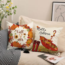 Halloween Theme - Fall Pillowcases - Pillowcases - Linen - Bedroom Decor Pillowcases - Living Room Decor Pillowcases - Sofa Decor Pillowcases - 45 x 45 cm - Four-Piece Set