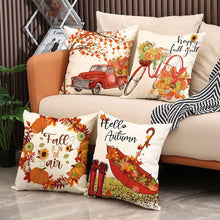 Halloween Theme - Fall Pillowcases - Pillowcases - Linen - Bedroom Decor Pillowcases - Living Room Decor Pillowcases - Sofa Decor Pillowcases - 45 x 45 cm - Four-Piece Set