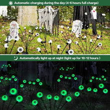4-Pack Solar Halloween Eye Lights for Garden and Patio Decoration, Waterproof, 1/4, Green