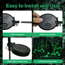 4-Pack Solar Halloween Eye Lights for Garden and Patio Decoration, Waterproof, 1/4, Green