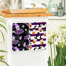 Two-piece set Halloween Towels, Kitchen Cloths, Reusable Kitchen Dishcloths - Ultra Absorbent Dish Towels for Washing Dishes 66*54cm