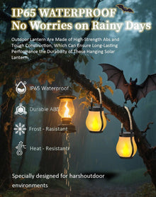 Outdoor solar lights - Solar garden lighting - Solar lantern - Dancing flame outdoor solar lanterns waterproof lighting - Hemp rope flame lamp - For camping garden patio garden halloween decoration (1 piece)