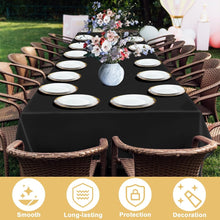 Tablecloth - 145 x 275 cm - Luxury Tablecloths - Oilcloth - Cotton Tablecloth - Water-repellent - Table linen - Washable tablecloth - High quality - Black - Very suitable for birthdays / weddings / receptions / banquets / events / Halloween / Christmas