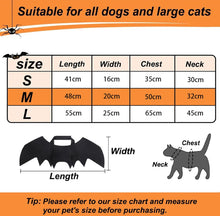 Dog Costume - Dog Halloween Costume With Pumpkin Bell - Clothing For Dogs - Cat Clothing - Funny Dog Suit - Halloween Bat Wings - Halloween Rug For Dog Or Cat - Size M - Animal Clothing - Halloween