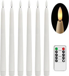 Candles - 6-piece - LED - candle - Halloween - Tea lights - Wax lights - with Remote Control - Moving Flame - Dimmable - Timer Function - for Home / Party / Festival / Christmas / Christmas / Halloween