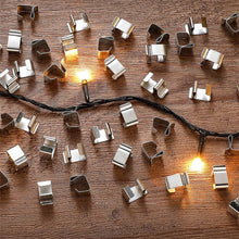 Cable Clips - 100 Pieces - Cable Holder - Halloween - Christmas - Nail Clip - Cable Tie - Clips - Cable Channel - Ties - Cable Lock - Cable Channels - Roof Hooks - Cable Clamp - Strong Clamping Force - 20 x 14 mm - Very Suitable for Party / Halloween / Ch