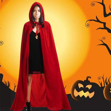 Luxury Red Hooded Coat - 170cm / XXL - Costume for Carnival Halloween - Red Velour Coat - Hat - Adults - Dress Up - Costume Cape - Gothic - Fantasy - Halloween Suit - Carnival Clothing - Women and Men