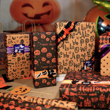 Wrapping Paper 6 Rolls - Gift Paper - Sustainable - Eco-friendly & Plastic-free - Tear-resistant - 50x70cm - Birthday - Decorations - Gift Paper - Party Assortment - Various Designs - Halloween - Pumpkin/ Bat/ Witch's Hat/ Star