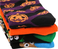 Socks - 4 Pairs - Halloween Socks - Pumpkin - Bat - Scary Socks - Stockings - Cute Socks - Cheerful Socks - Funny House Socks - Funny Socks - Funny Socks - Colorful Socks That Will Make You Go - Cotton - Men & Women - Size 36-42
