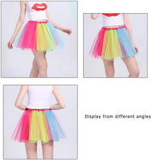 Skirt - Princess Dress - Rainbow Tutu - Colored Tulle Skirt - Rainbow Tutu Skirt - Princess Fancy Dress - Carnival Costumes - Fancy Dress - Girl - for Carnival /Party /Holiday /Halloween /Christmas Gifts