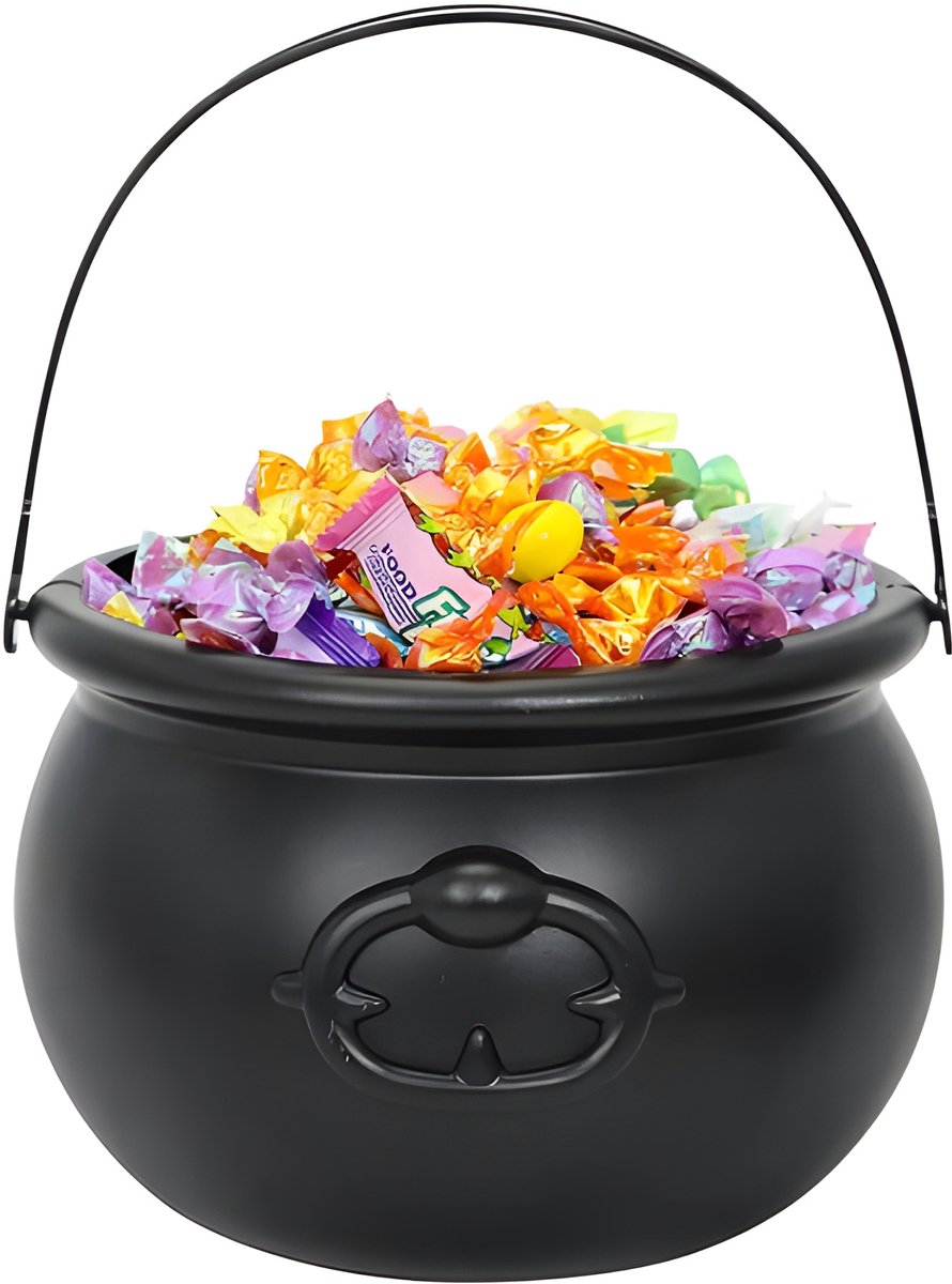 Halloween - Creative witch's cauldron - Treat buckets - witch's cooking pot - halloween bucket - Spooky candy - Treat - Candy - Decoration - Ornamentation - Halloween Decoration - for /Carnival /Party /Holiday /Halloween /Christmas（No candy）
