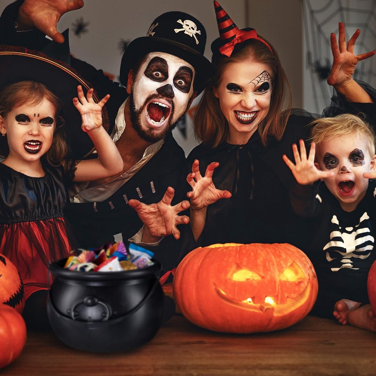 Halloween - Creative witch's cauldron - Treat buckets - witch's cooking pot - halloween bucket - Spooky candy - Treat - Candy - Decoration - Ornamentation - Halloween Decoration - for /Carnival /Party /Holiday /Halloween /Christmas（No candy）