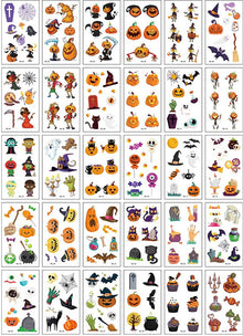 30 Sheets of Kids Halloween Tattoo Stickers - Halloween Decorations - Temporary Tattoo Stickers for Boys and Girls - Suitable for Halloween Candy - Party Bag Fillers - Halloween Stickers
