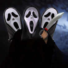2-Piece Plastic Horror Killer Mask - Screaming Mask - Horror - Full Head Mask - Ghost Face Creates a Suspenseful Atmosphere - Suitable for Carnival and Halloween - One Size Fits All