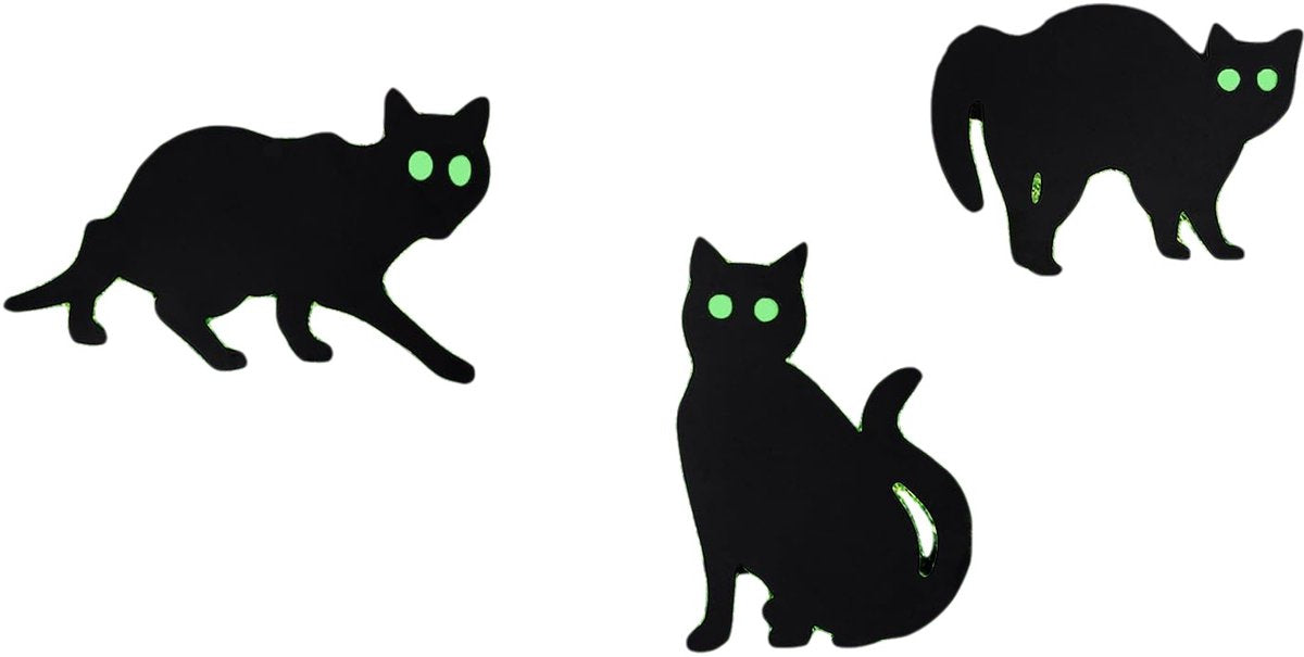 Halloween - 3-piece - Halloween Decoration - Decoration - Black Cat - Yard Signs Decorations - Scary Halloween Garden Signs - Garden Decoration - Outdoor Decor - for Home / Party / Festival / Christmas / Christmas / Halloween