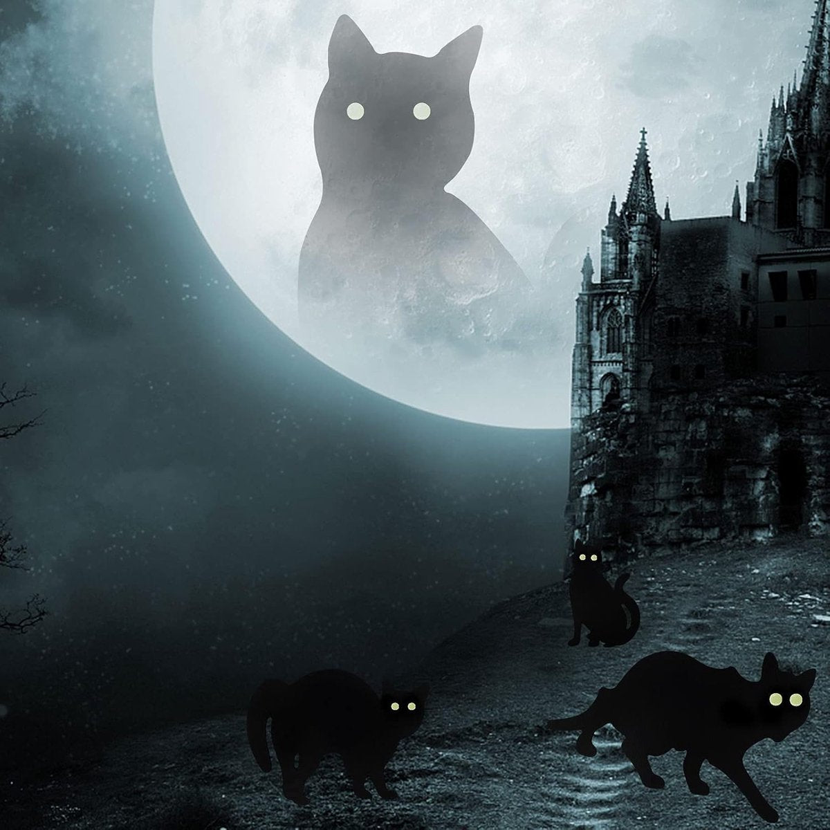 Halloween - 3-piece - Halloween Decoration - Decoration - Black Cat - Yard Signs Decorations - Scary Halloween Garden Signs - Garden Decoration - Outdoor Decor - for Home / Party / Festival / Christmas / Christmas / Halloween