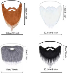 pieces - Fake beard - artificial beards - fake beards for parties - Halloween beards - Santa beards - adjustable elastic rope moustache props - role-playing accessories - for Halloween, Christmas, cosplay and party disguise