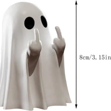 Halloween Resin Middle Finger Ghost Decorations 8CM Pink Pumpkin Ghost with Spranks for Garden and Crafts