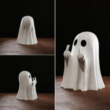 Creative Resin Middle Finger Ghosts Halloween Decorations 8CM Crafts Bat Ghost Compatible with Spranks Garden Decor