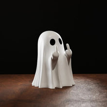 Creative Resin Middle Finger Ghosts Halloween Decorations 8CM Crafts Bat Ghost Compatible with Spranks Garden Decor