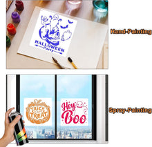 9 Pack Halloween Painting Stencils, Reusable Plastic Templates for Wood, Walls, Windows, Doors, Cards, Crafts and DIY Party Decorations