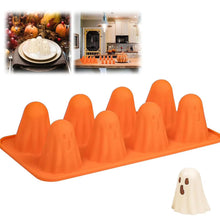 3D Ghost Silicone Molds, Halloween Silicone Baking Molds, Ghost Chocolate Candy Mold for Halloween Party, Orange, 21.1 x 25.9 cm